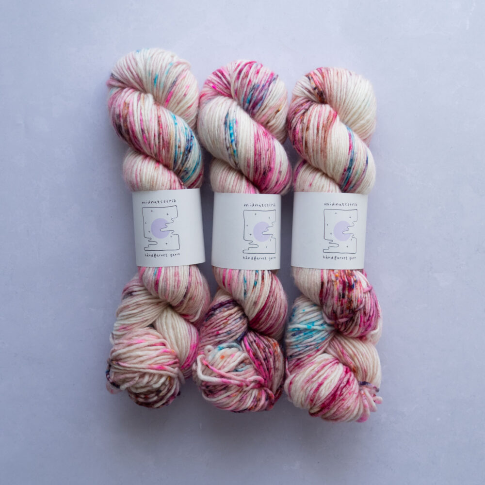 Midnatsstrik Merino Single DK | Resting Stitch Face (3 stk bundle)