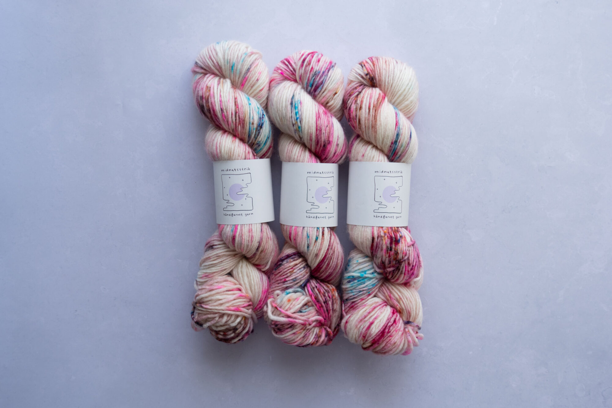 Midnatsstrik Merino Single DK | Resting Stitch Face (3 stk bundle)