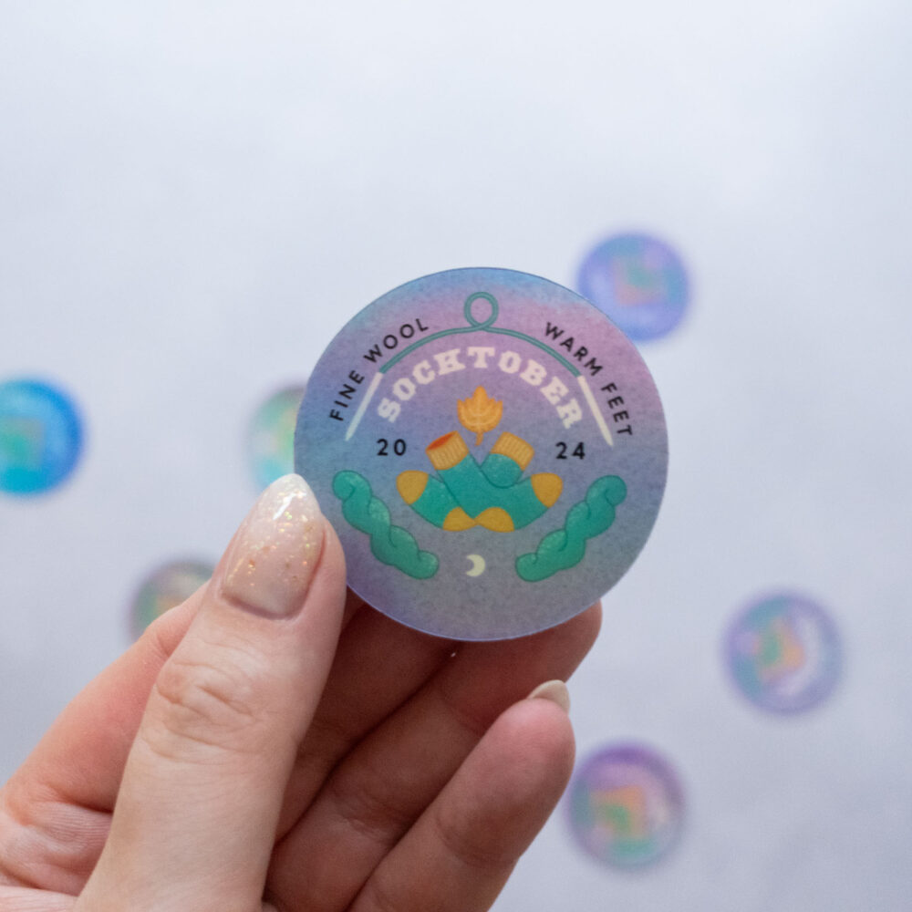 Socktober 2024 Holographic Sticker